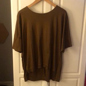 Madewell oversized boxy scoop neck blouse